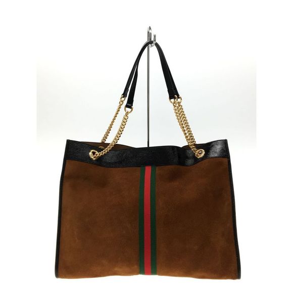 Gucci Rajah Suede Tote Bag Brown - Picture 4 of 6